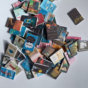 CUSTOM MINI BOOKS (You pick the books!) Book ornament, Mini book ornament refill, blank spines *Read Description*