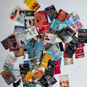 MINI BOOK STICKERS: Vinyl, Waterproof, Bullet Journal, Scrapbooking, Custom Book Stickers (You pick the books!)