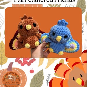 No-Sew Fall feathered friends pdf pattern
