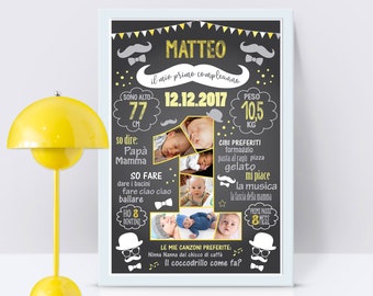 Mustache Theme Birthday Party, 1st Birthday Chalkboard Sign, Little Man Mustache Party, Mustache Chalkboard Poster, Printable Poster