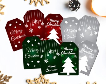 Christmas Gift Tags, Merry Christmas Tags, Christmas Tag Printable, Christmas Label Tags, Holiday Gift Tags, DIGITAL FILE