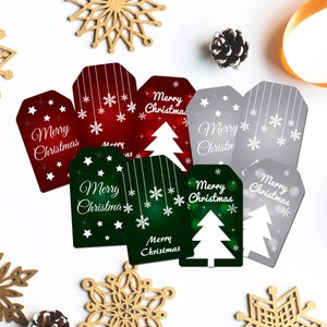 Christmas Gift Tags, Merry Christmas Tags, Christmas Tag Printable, Christmas Label Tags, Holiday Gift Tags, DIGITAL FILE image 1