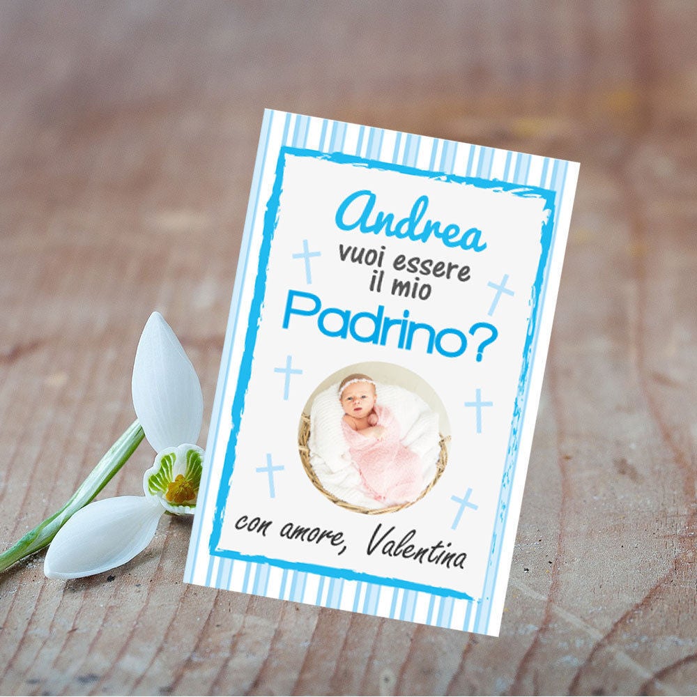 Cosa Deve Dire Il Padrino Al Battesimo Biglietto BATTESIMO invito madrina, padrino. sarai mia madrina Will You