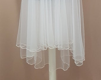 Véu de noiva longo, véu de noiva, véu catedral de marfim, véu de tule macio, véu romântico, véu elegante, véu de noiva simples, pente de cabelo de noiva