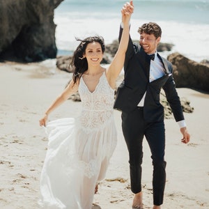 Simple Beach Wedding Dresses Etsy UK