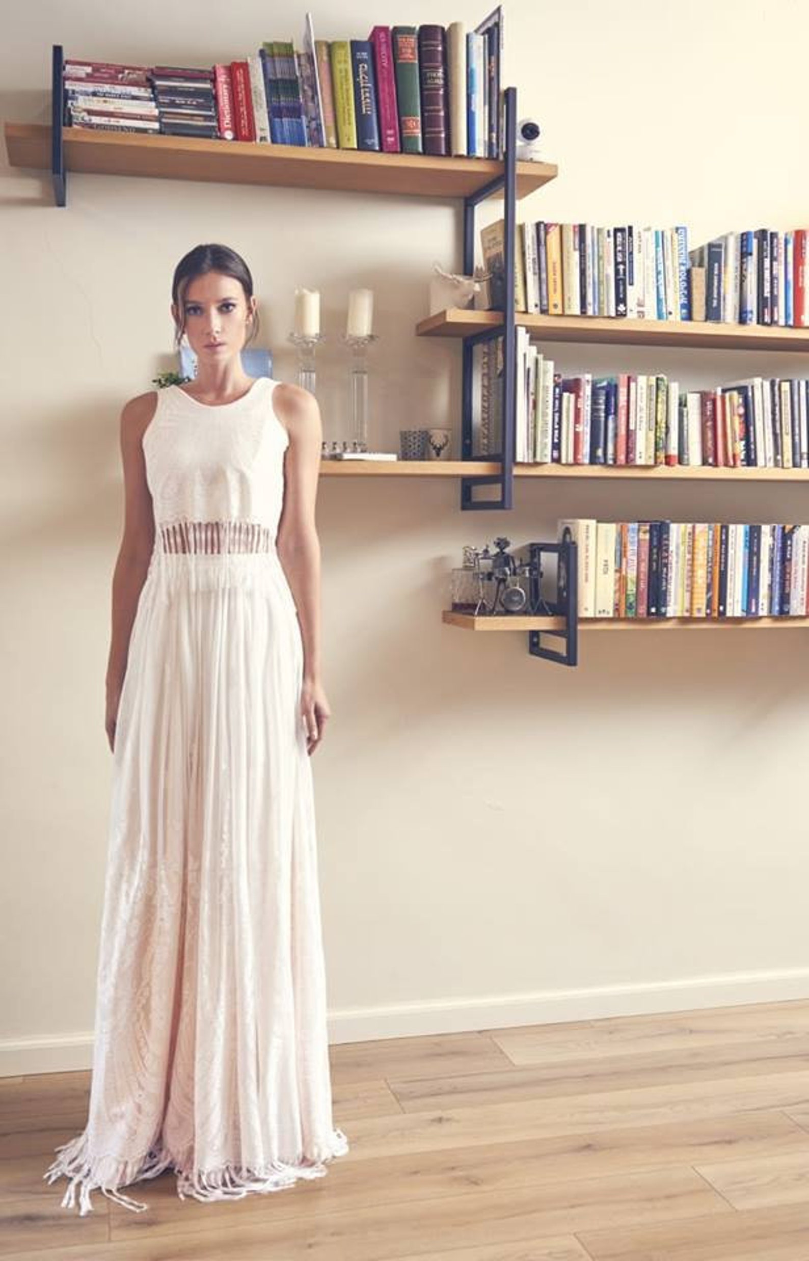 Two Parts Wedding Dress Bohemian Lace Wedding Dress Lace Top Etsy