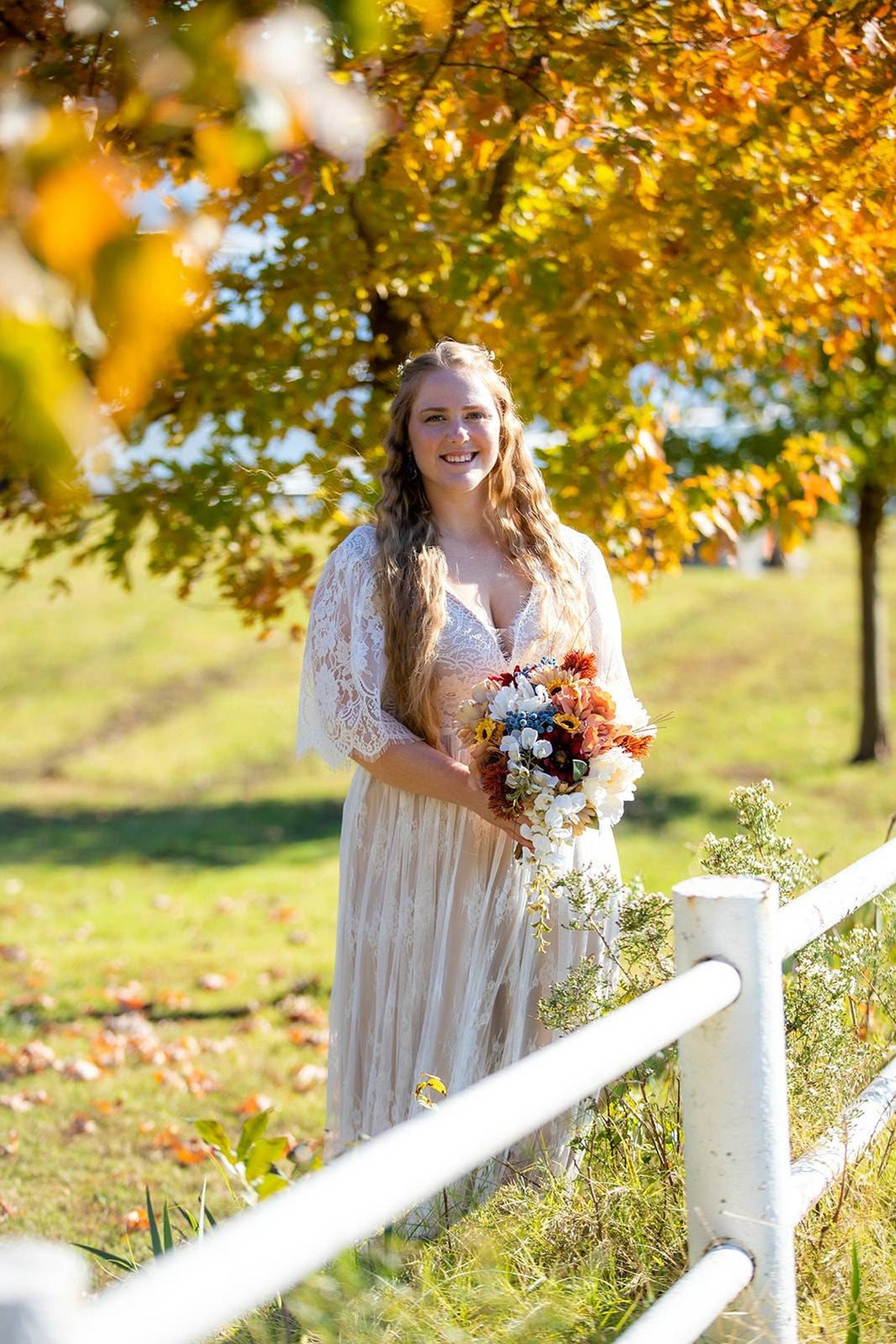 Short Sleeve Wedding Dress Flutter Sleeve Boho Wedding Dress Etsy