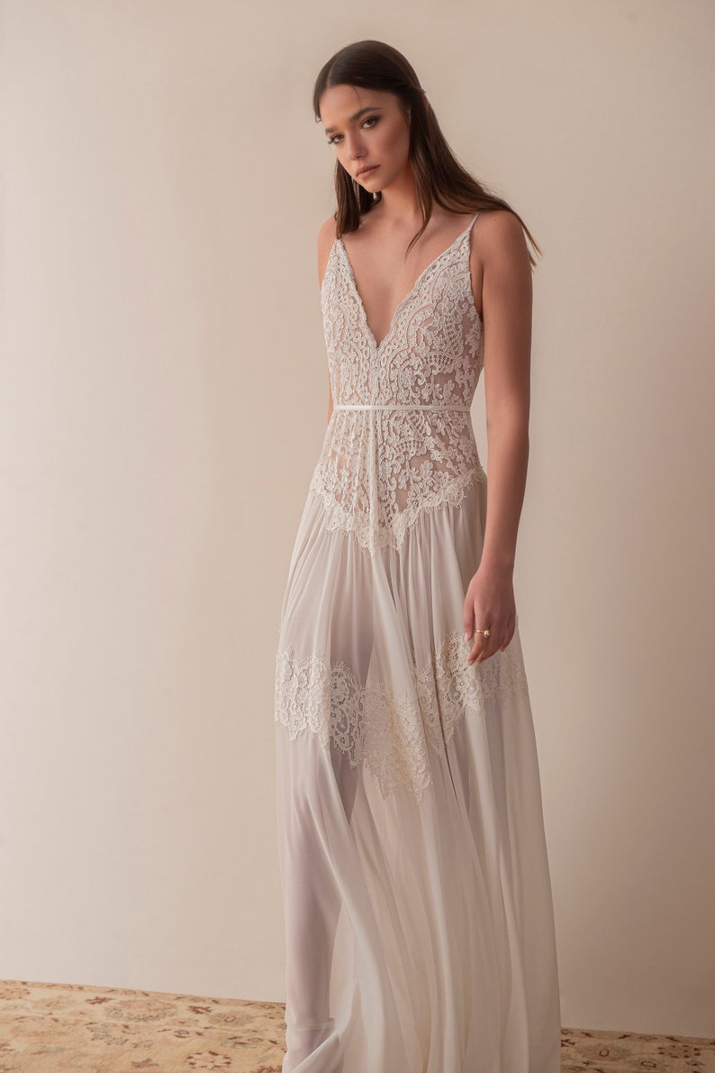 Beach bridal gown