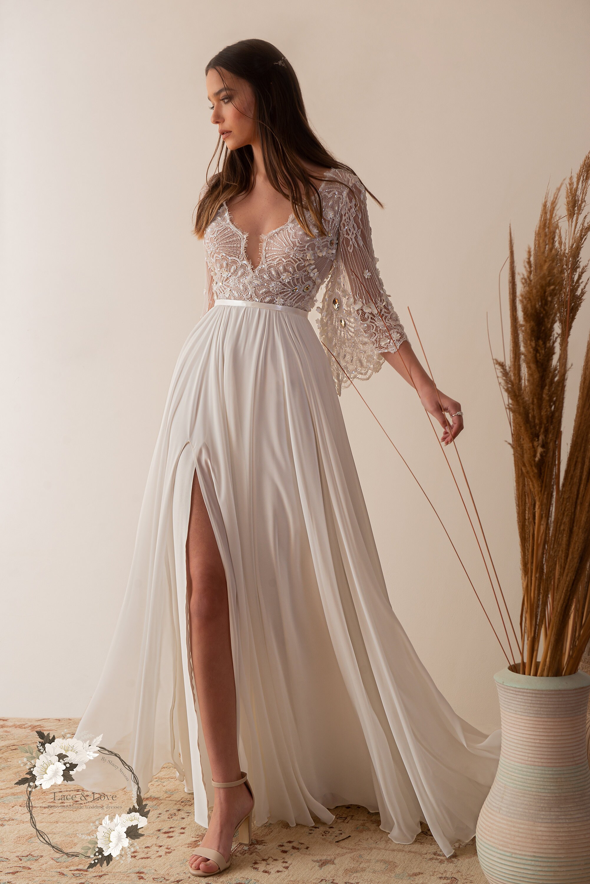 princess polly baby blue dress Boho Wedding Dresses - Free-Spirited & Romantic Bridal Gowns main image 1
