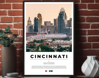 Cincinnati Poster, Cincinnati Print, Cincinnati Bengals, Cincinnati Reds, Cincinnati Photo Poster, Cincinnati Wall Art, Cincinnati Gift