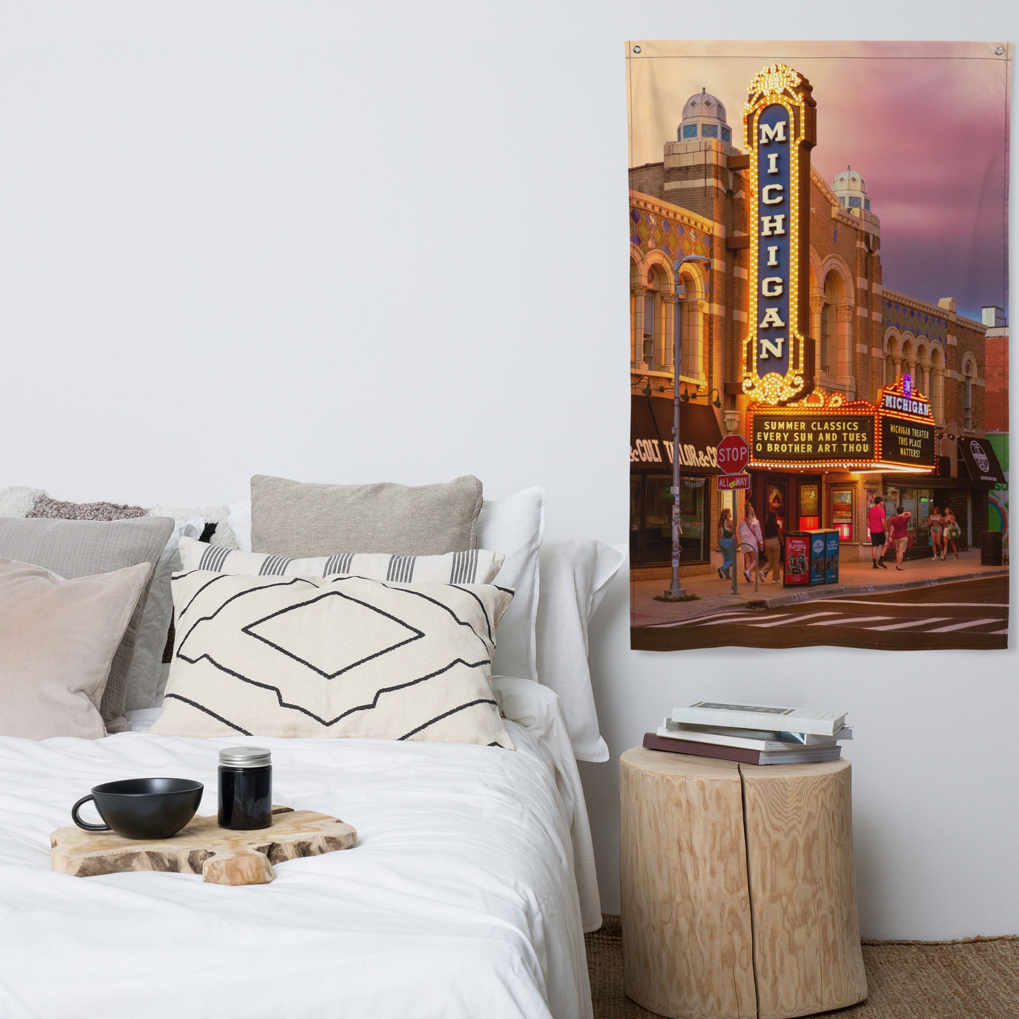 Ann Arbor Michigan Wall Art Michigan Wolverines Art Tapestry 