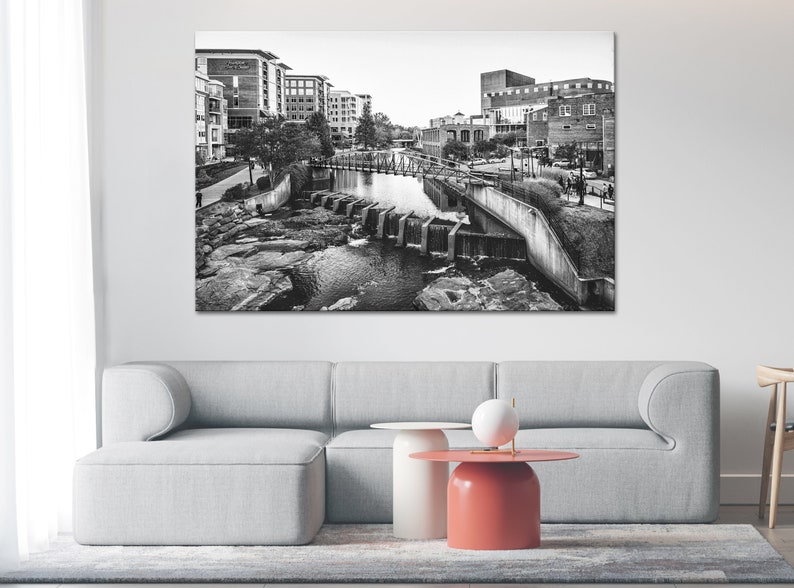 Greenville SC Downtown Canvas Print Wall Art Photo Print Etsy
