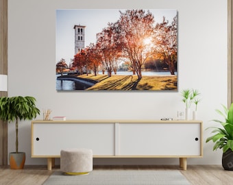 Furman University Art, Greenville SC Canvas Print, Furman Gift, Furman Wall Art, Furman Print, Greenville Gift, Home Office Dorm Decor