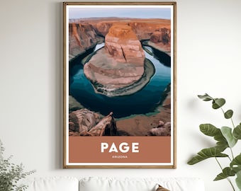 Horseshoe Bend Wall Art, Arizona Print, Arizona Poster, Horseshoe Bend svg, Arizona Wall Art, Arizona Gift, National Park Poster, AZ Art