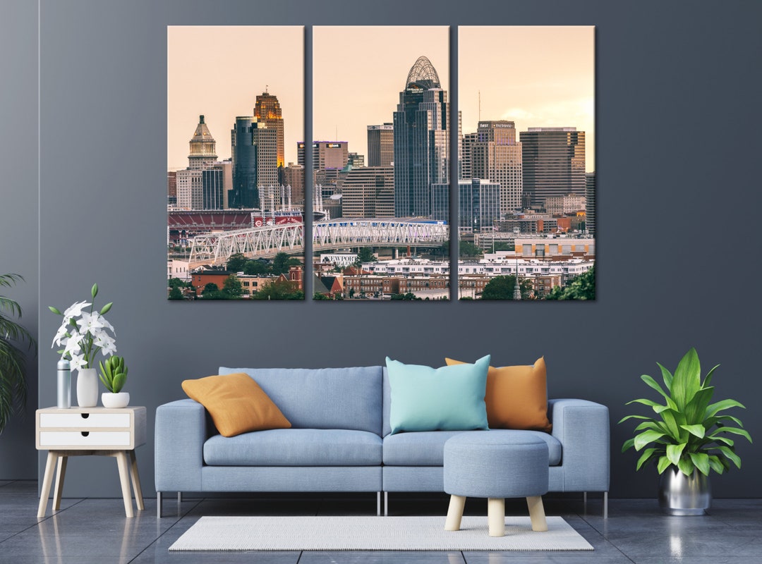 Cincinnati Wall Art, Cincinnati Photo Print, Home Office Decor, Canvas