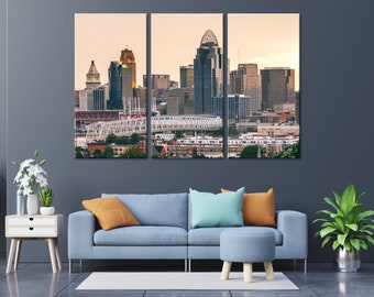 Cincinnati Wall Art, Cincinnati Photo Print, Home Office Decor, Canvas Metal Photo Print, Cincinnati Ohio Gift, Cincinnati Poster, svg