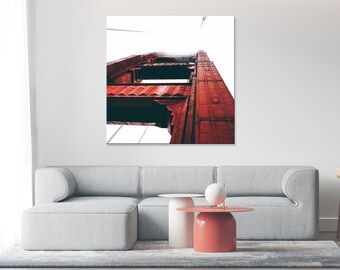 San Francisco Art, San Fran Metal Print, San Fran Home Decor, Modern Wall Art, Golden Gate Photo, San Fran Bay Area Gift, Wall Art Decor Set
