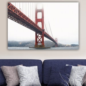San Francisco Art, San Fran Canvas Print, San Fran Home Decor, Modern Wall Art, Golden Gate Photo, San Fran Gift, Bay Area Photo Print