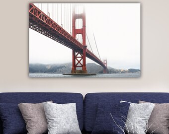 San Francisco Art, San Fran Canvas Print, San Fran Home Decor, Modern Wall Art, Golden Gate Photo, San Fran Gift, Bay Area Photo Print