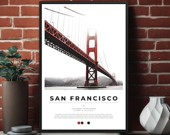 San Francisco Art, San Francisco Print, San Francisco Poster, San Fran Photo, Golden Gate Bridge Art, Golden Gate Print, San Fran Gift