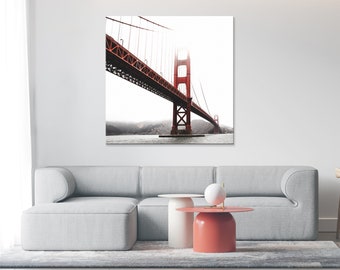 San Francisco Art, San Francisco Print, San Francisco Home Decor, Modern Wall Art, Golden Gate Photo, San Fran Gift, Wall Art Decor Set