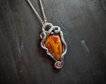 Noreena Jasper Roots Pendant - Handmade Gemstone Necklace