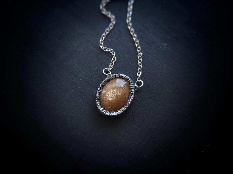 rainbow confetti meteor shower lattice sunstone orange high quality top silver texture small necklace pendant handmade crystal jewelry handcrafted woman owned sparkly sparkle girl delicate dainty gift for her gorgeous golden
