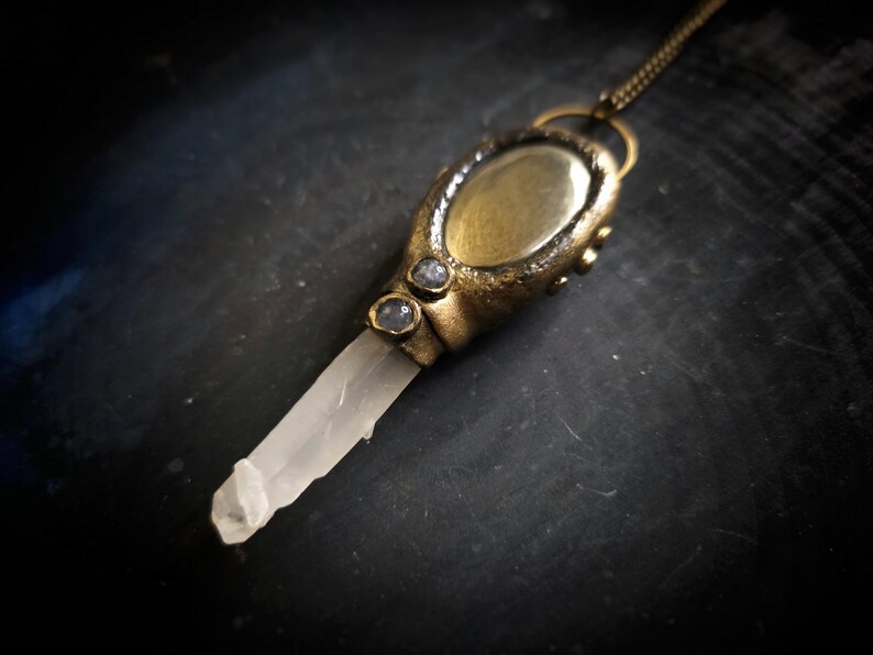 pyrite quartz point milky white rose quartz unique gold fool's gold witchy abundance money love amplification lovely
unusual gift for her gothic alt