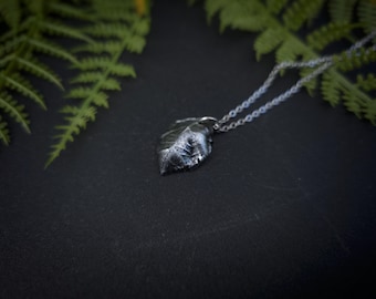 Twilight Silver Leaf Necklace - Handmade Pendant