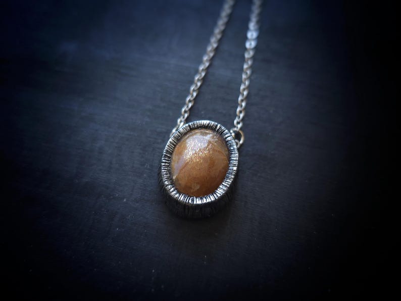 rainbow confetti meteor shower lattice sunstone orange high quality top silver texture small necklace pendant handmade crystal jewelry handcrafted woman owned sparkly sparkle girl delicate dainty gift for her gorgeous golden