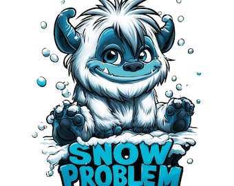 Baby Yeti T-Shirt | Snow Problem Cute Cryptid Tee | Funny Winter Monster Gift | Abominable Snowman Shirt | Mug