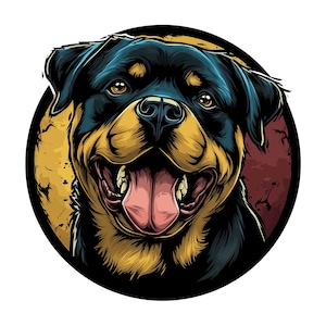 Rottweiler Graphic Tshirt, Dog Gift for Pet Lovers with Customization Available