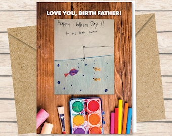 Happy Birth Father's Day Card - Instant Download / birth dad birth father's day card printable