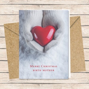 Tarjeta de madre biológica - Descarga instantánea / Feliz Navidad / Tarjeta navideña / tarjeta de madre biológica imprimible