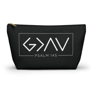 God is Greater Accessory Pouch with Flat Bottom in 2 Sizes image 1