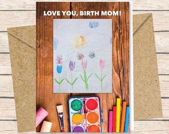 Birth Mother Card - Instant Download / Love You Birth Mom / birth mother card printable