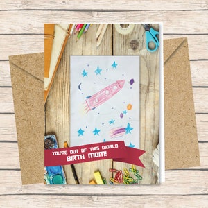 Birth Mother Card - Instant Download / Out of This World / birth mother card printable