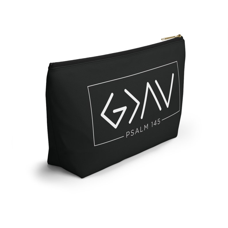 God is Greater Accessory Pouch with Flat Bottom in 2 Sizes image 4