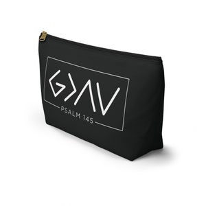 God is Greater Accessory Pouch with Flat Bottom in 2 Sizes image 3