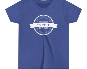 Type 1 of a Kind Youth Short Sleeve Tee / Bella+Canvas Soft Tee