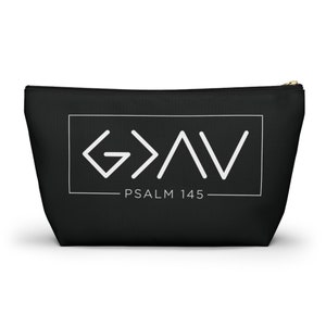 God is Greater Accessory Pouch with Flat Bottom in 2 Sizes image 2