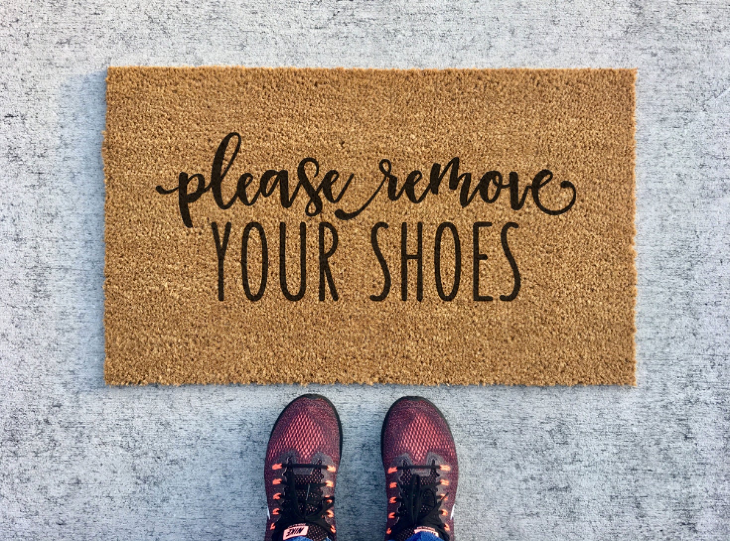 Please remove your shoes door mat home doormat no Etsy