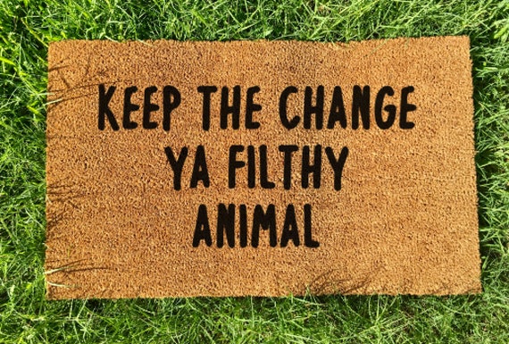 Home Alone Door Mat Keep The Change Doormat Christmas Door Etsy