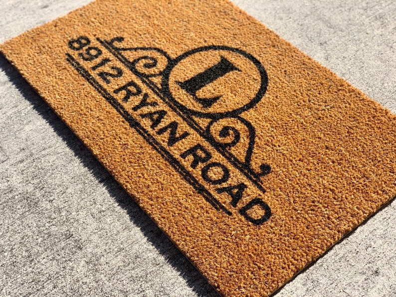 Personalized Family Address Doormat Custom Door Mat Wedding Etsy