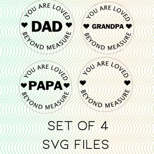 Papa, je bent onmetelijk geliefd SVG-bestand, meetlint laserbestand, opa cadeau, glowforge laserbestand, papa of bonus papa cadeau, gemakkelijke svg