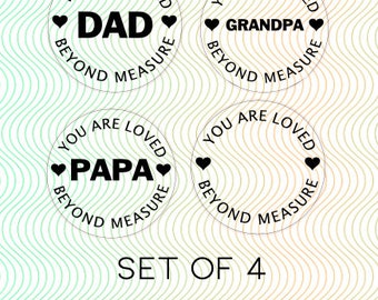 Dad you are loved beyond measure SVG file, measuring tape laser file, grandpa gift, glowforge laser file, papa or bonus dad gift, easy svg