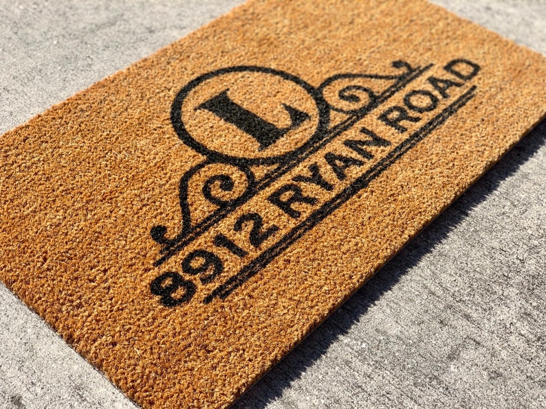 Personalized Family Address Doormat Custom Door Mat Wedding Etsy