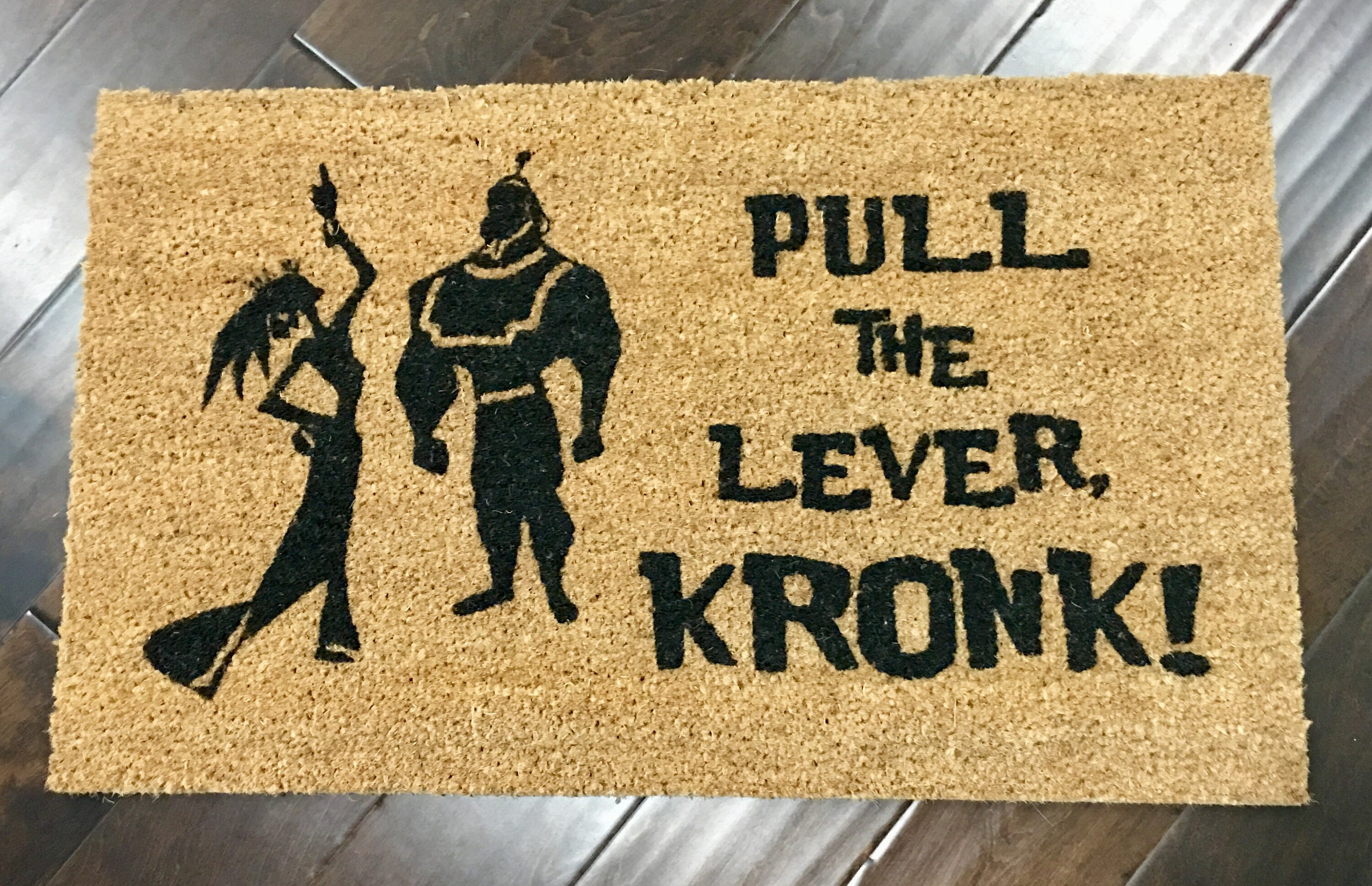 Kronk doormat, Emperor's New Groove, cartoon door mat, Pull the l…