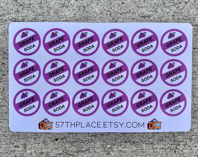 Ellie Badge Planner Stickers, UP Movie Sticker, Grape Soda Stickers, Erin Condren Life Planner