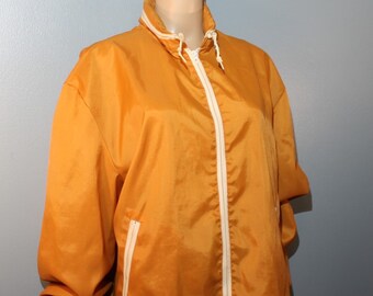 NOS Anderson-Kittelson Sz XL Nylon Outer Motorcycle Bright Orange Rain Coat Suit 